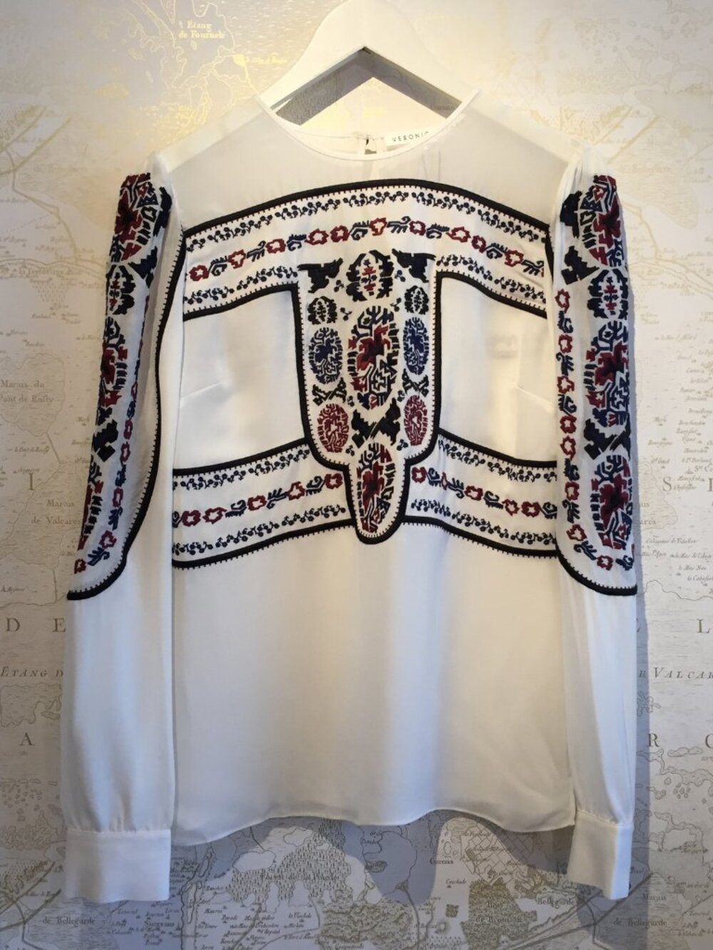 Veronica Beard 100% silk Tobie Blouse Size 8